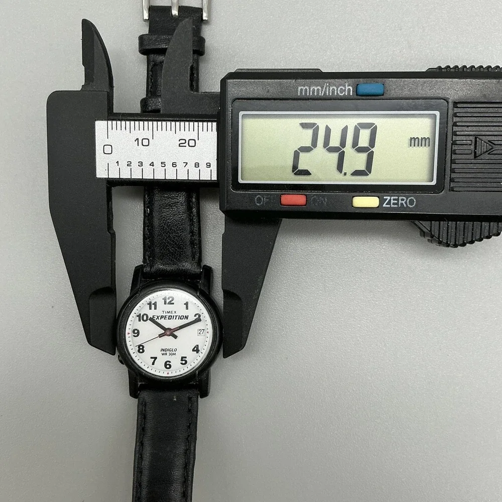 Vtg1995 Timex Expedition Indiglo Womens Watch 25mm White Dial Date New Battery